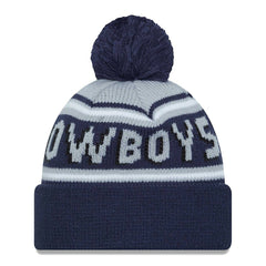 Dallas Cowboys New Era Main Cuffed Knit Hat with Pom - Navy Hats