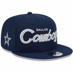 Dallas Cowboys New Era Youth Main Script 9FIFTY Snapback Hat - Navy Hats