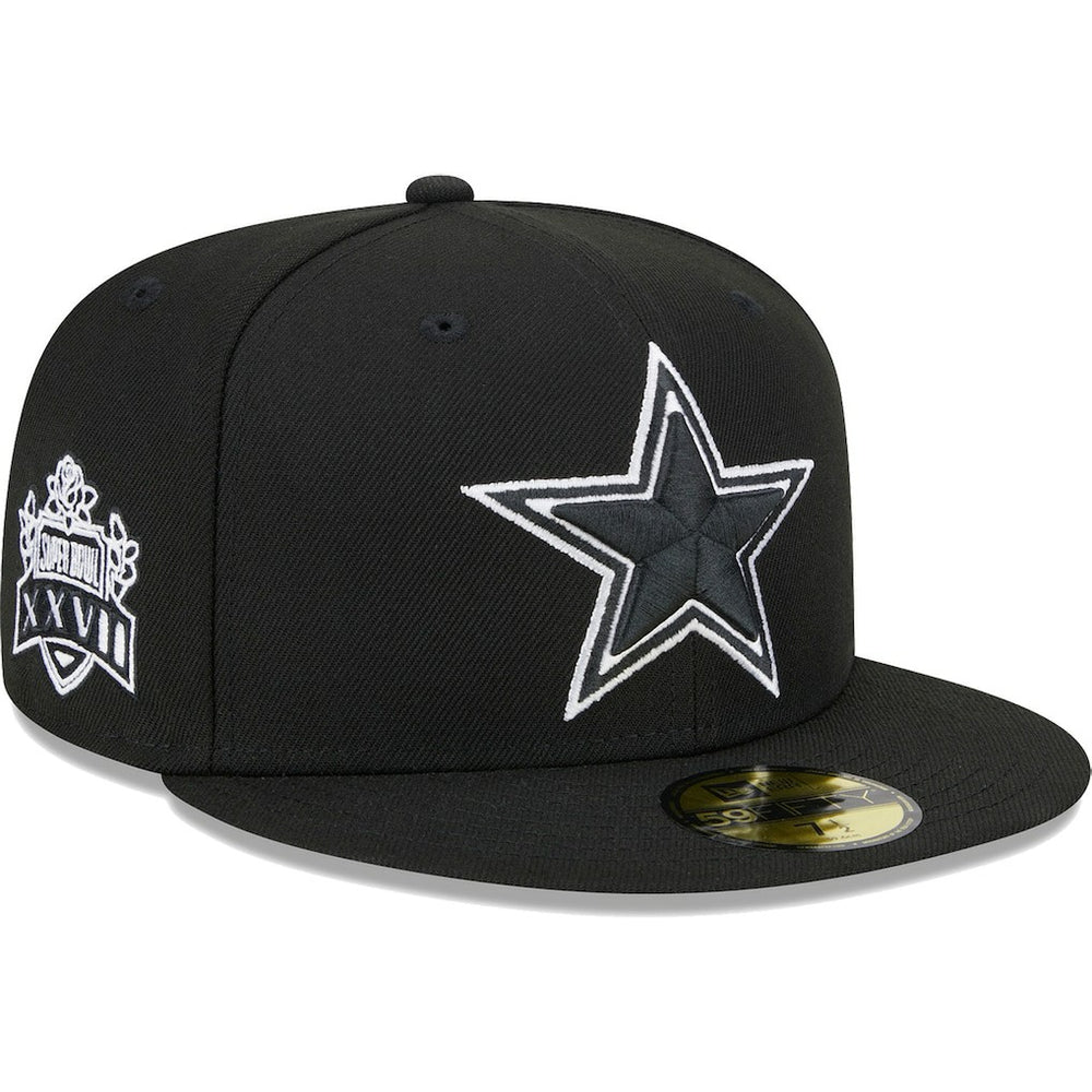Dallas Cowboys New Era Main Patch 59FIFTY Fitted Hat - Black Hats