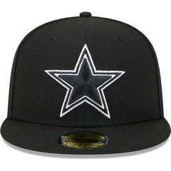 Dallas Cowboys New Era Main Patch 59FIFTY Fitted Hat - Black Hats