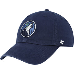Minnesota Timberwolves '47 Core Logo Clean Up Adjustable Hat Navy - 47 brand