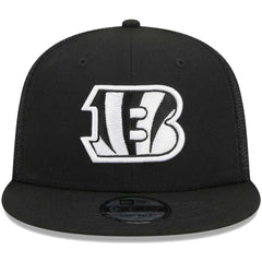 Cincinnati Bengals New Era Main Trucker 9FIFTY Snapback Hat - Black Hats