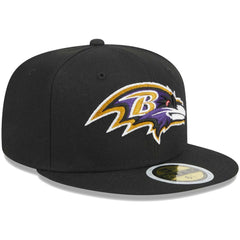 Baltimore Ravens New Era Youth Main 59FIFTY Fitted Hat - Black Hats