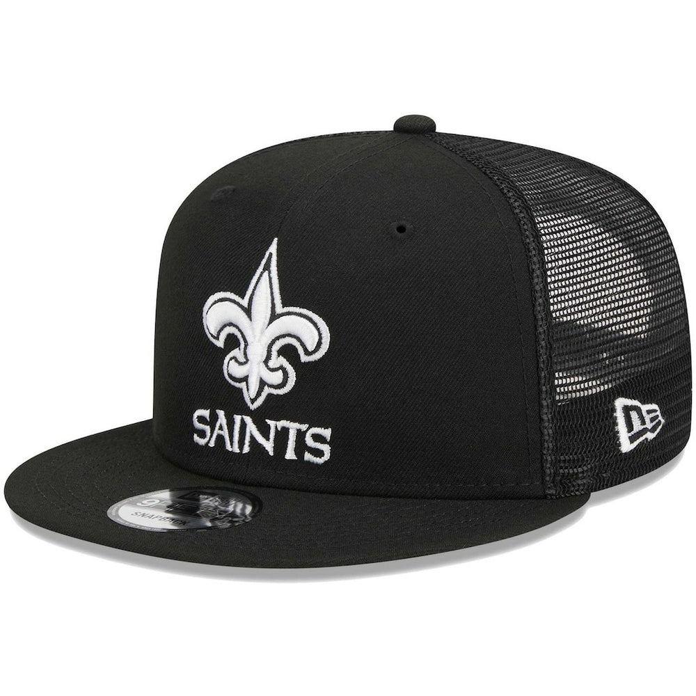 New Orleans Saints New Era Main Trucker 9FIFTY Snapback Hat - Black Hats