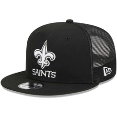 New Orleans Saints New Era Main Trucker 9FIFTY Snapback Hat - Black Hats