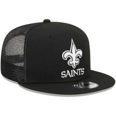 New Orleans Saints New Era Main Trucker 9FIFTY Snapback Hat - Black Hats