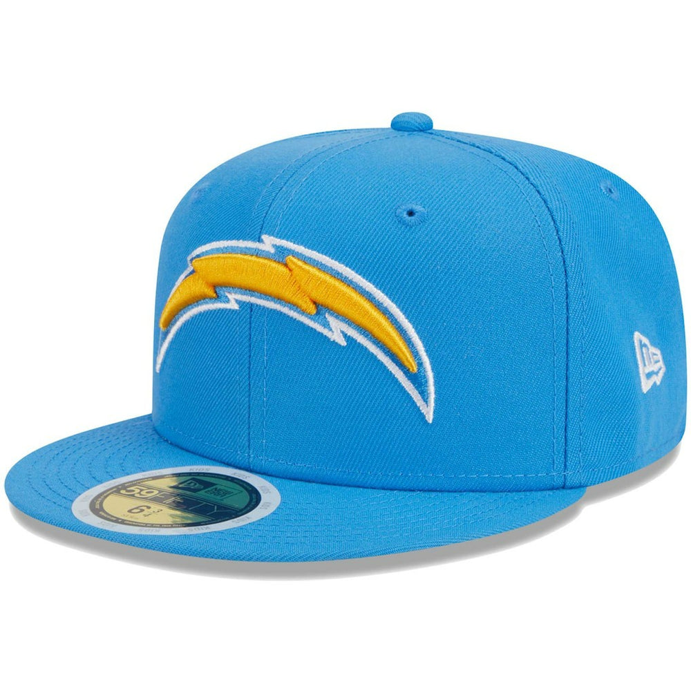 Los Angeles Chargers New Era Youth Main 59FIFTY Fitted Hat - Powder Blue Hats