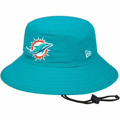 Miami Dolphins New Era Main Bucket Hat - Aqua Hats
