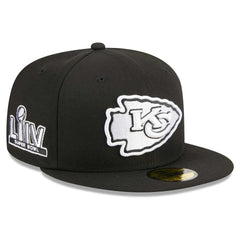 Kansas City Chiefs New Era Main Patch 59FIFTY Fitted Hat - Black Hats