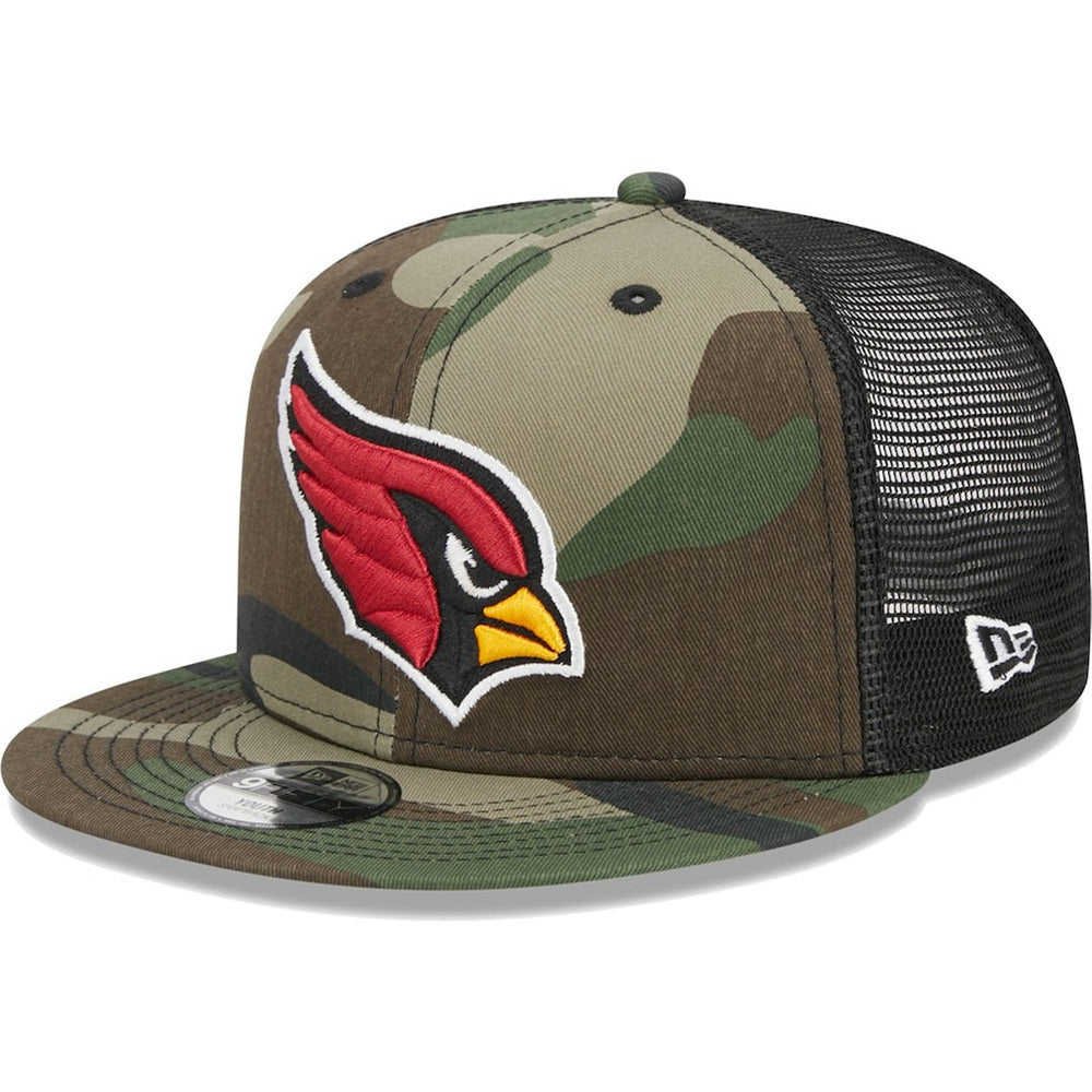Arizona Cardinals New Era Youth Main Trucker 9FIFTY Snapback Hat - Camo Hats