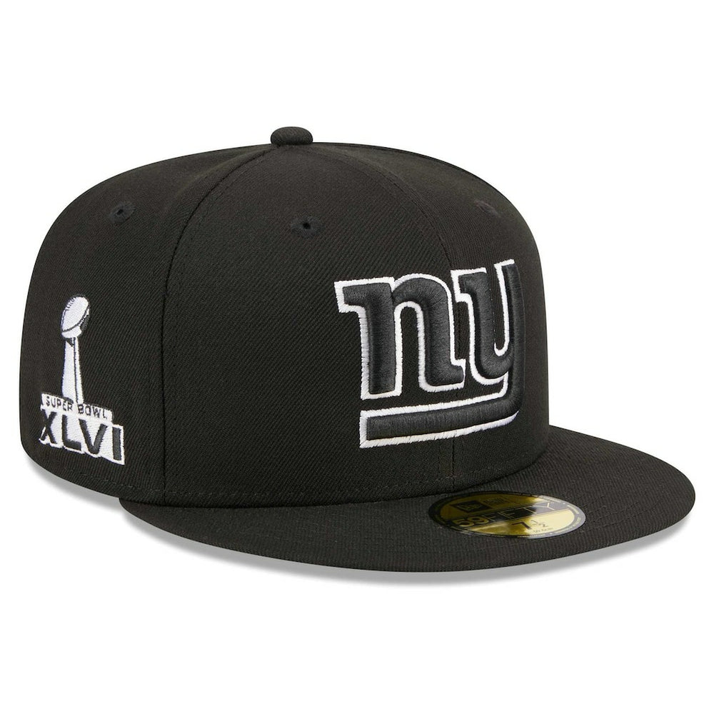 New York Giants New Era Main Patch 59FIFTY Fitted Hat - Black Hats