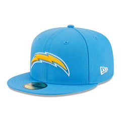 Los Angeles Chargers New Era Main Patch 59FIFTY Fitted Hat - Powder Blue Hats