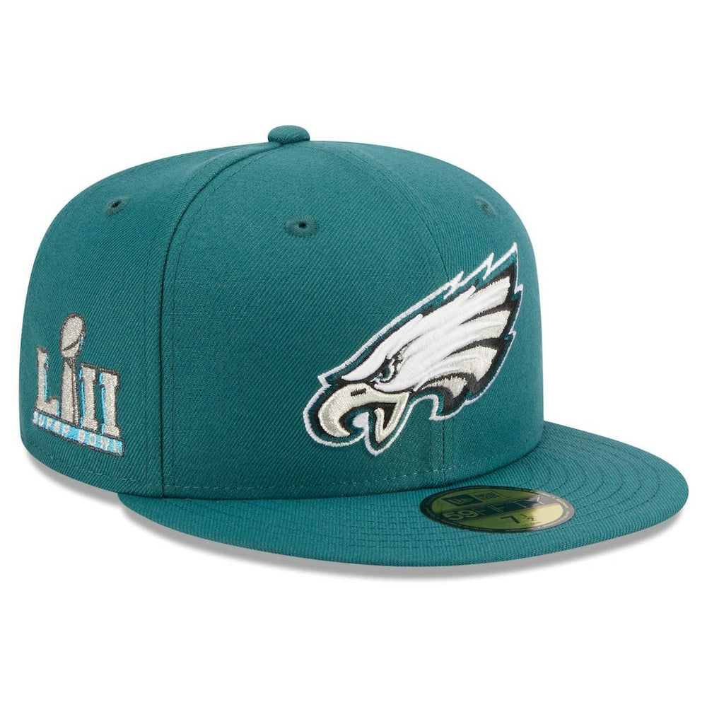 Philadelphia Eagles New Era Main Patch 59FIFTY Fitted Hat - Midnight Green Hats