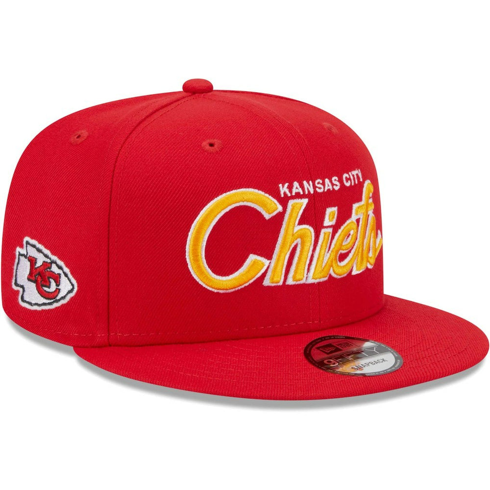 Kansas City Chiefs New Era Main Script 9FIFTY Snapback Hat - Red Hats