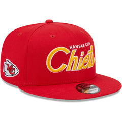Kansas City Chiefs New Era Main Script 9FIFTY Snapback Hat - Red Hats