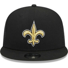 New Orleans Saints New Era Youth Main Trucker 9FIFTY Snapback Hat - Black Hats