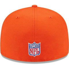 Chicago Bears New Era Throwback Main 59FIFTY Fitted Hat - Orange Hats