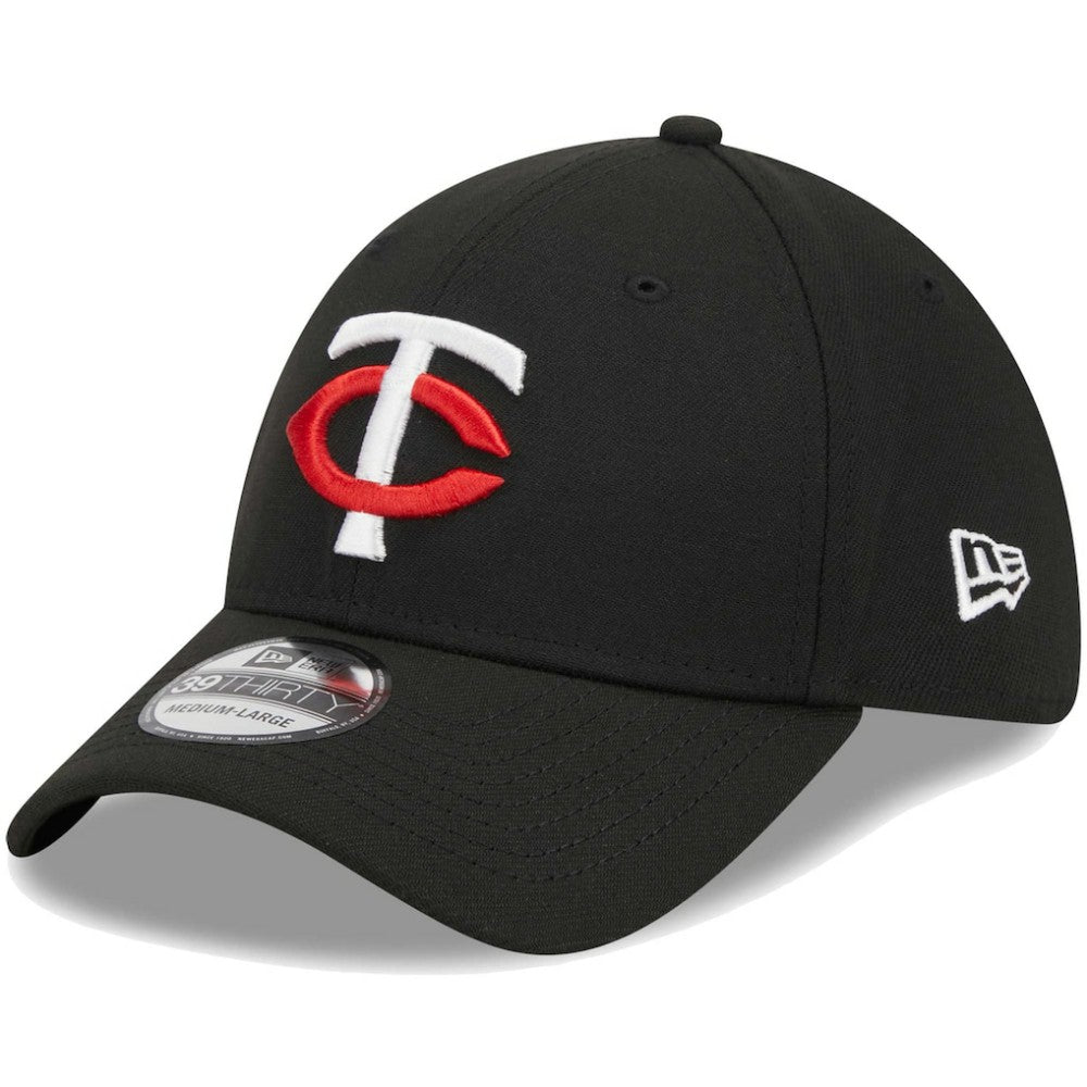Minnesota Twins New Era Logo 39THIRTY Flex Hat - Black Hats