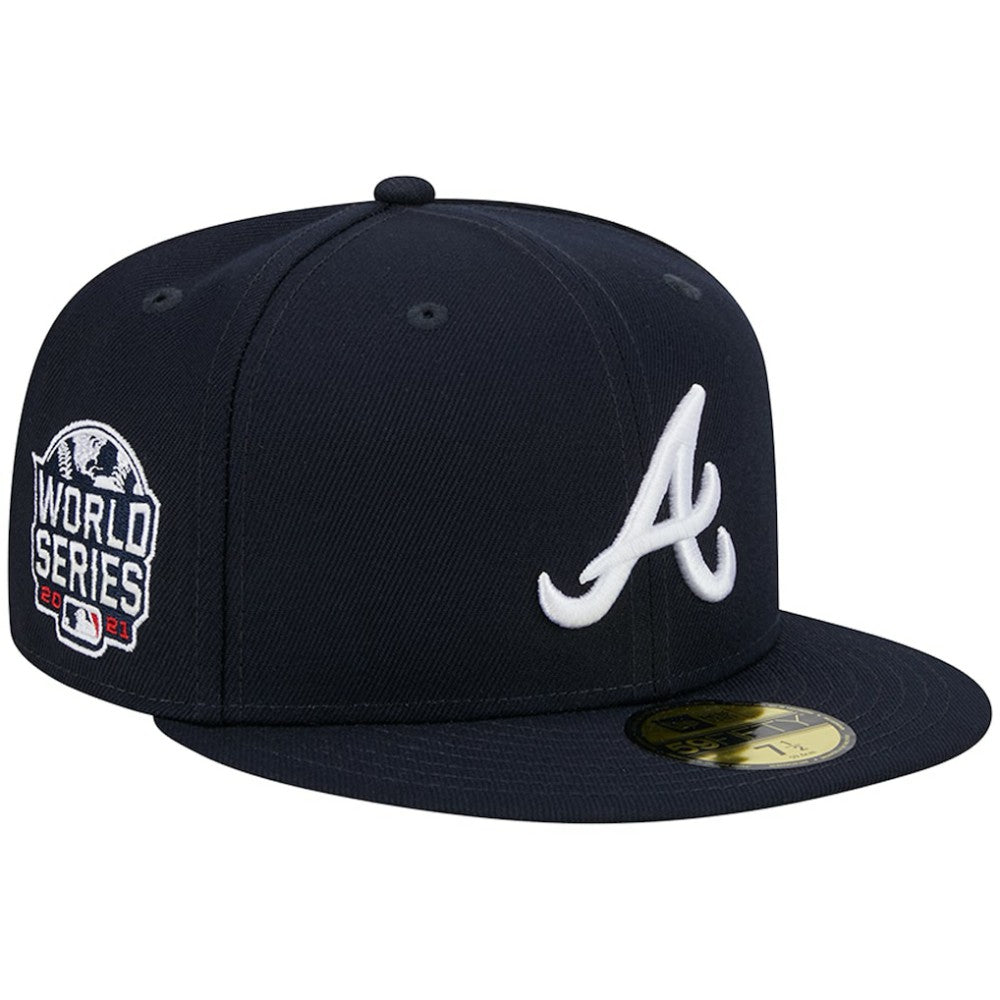 Atlanta Braves New Era 2021 World Series Team Color 59FIFTY Fitted Hat - Navy Hats