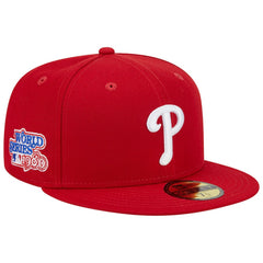 Philadelphia Phillies New Era 1980 World Series Team Color 59FIFTY Fitted Hat - Red Hats