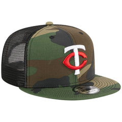 Minnesota Twins New Era Woodland Camo Trucker 9FIFTY Snapback Hat - Camo Hats