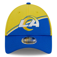 Los Angeles Rams New Era 2023 Sideline 9FORTY Adjustable Hat - Gold/Royal Hats