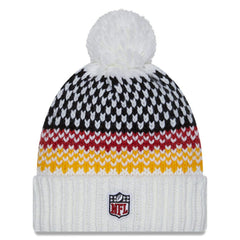 Arizona Cardinals New Era Women's 2023 Sideline Cuffed Knit Hat with Pom - White Hats
