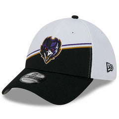 Baltimore Ravens New Era 2023 Sideline 39THIRTY Flex Hat - White/Black Hats