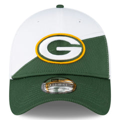 Green Bay Packers New Era 2023 Sideline 39THIRTY Flex Hat - White/Green Hats