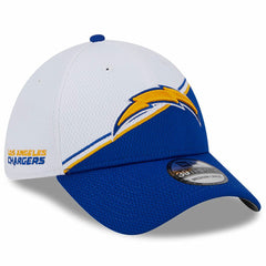 Los Angeles Chargers New Era 2023 Sideline 39THIRTY Flex Hat - White/Blue Hats