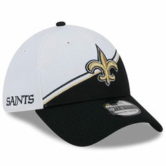New Orleans Saints New Era 2023 Sideline 39THIRTY Flex Hat - White/Black Hats