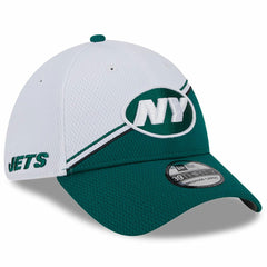 New York Jets New Era 2023 Sideline 39THIRTY Flex Hat - White/Green Hats