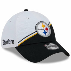 Pittsburgh Steelers New Era 2023 Sideline 39THIRTY Flex Hat - White/Black Hats