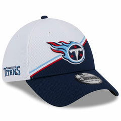 Tennessee Titans New Era 2023 Sideline 39THIRTY Flex Hat - White/Navy Hats