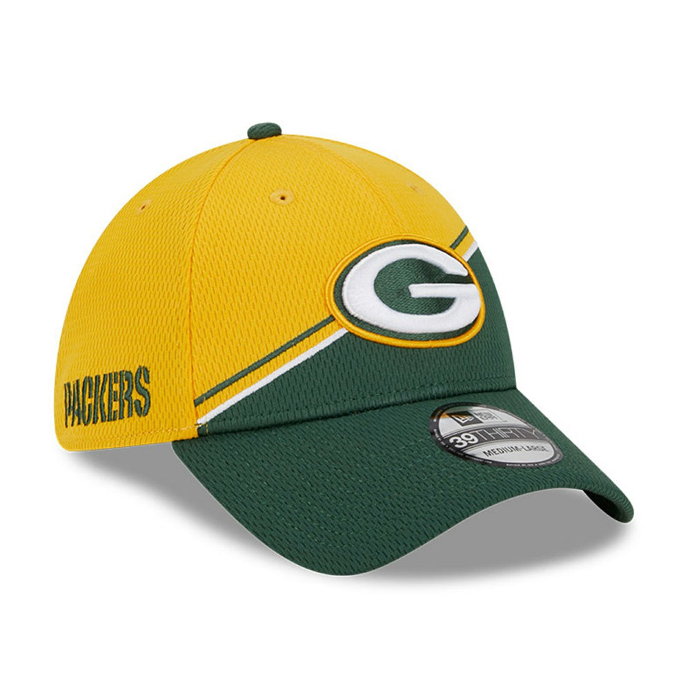 Green Bay Packers New Era 2023 Sideline 39THIRTY Flex Hat - Gold/Green Hats