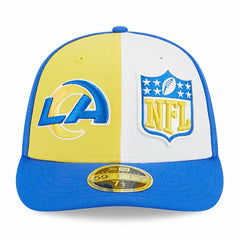 Los Angeles Rams New Era 2023 Sideline Low Profile 59FIFTY Fitted Hat - Yellow/Royal Hats