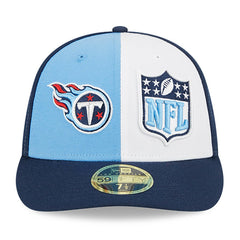 Tennessee Titans New Era 2023 Sideline Low Profile 59FIFTY Fitted Hat - Light Blue/Navy Hats