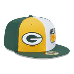 Green Bay Packers New Era 2023 Sideline 59FIFTY Fitted Hat - Gold/Green Hats
