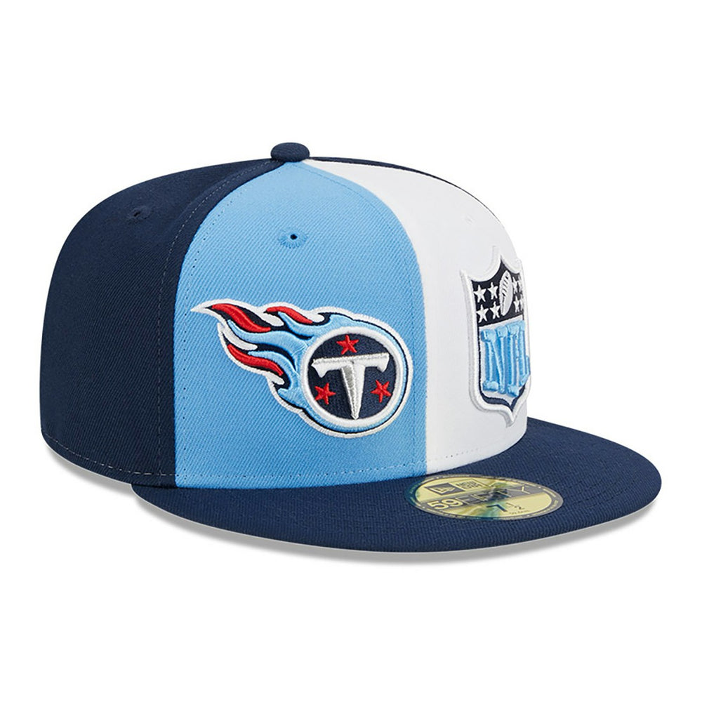 Tennessee Titans New Era 2023 Sideline 59FIFTY Fitted Hat - Light Blue/Navy Hats