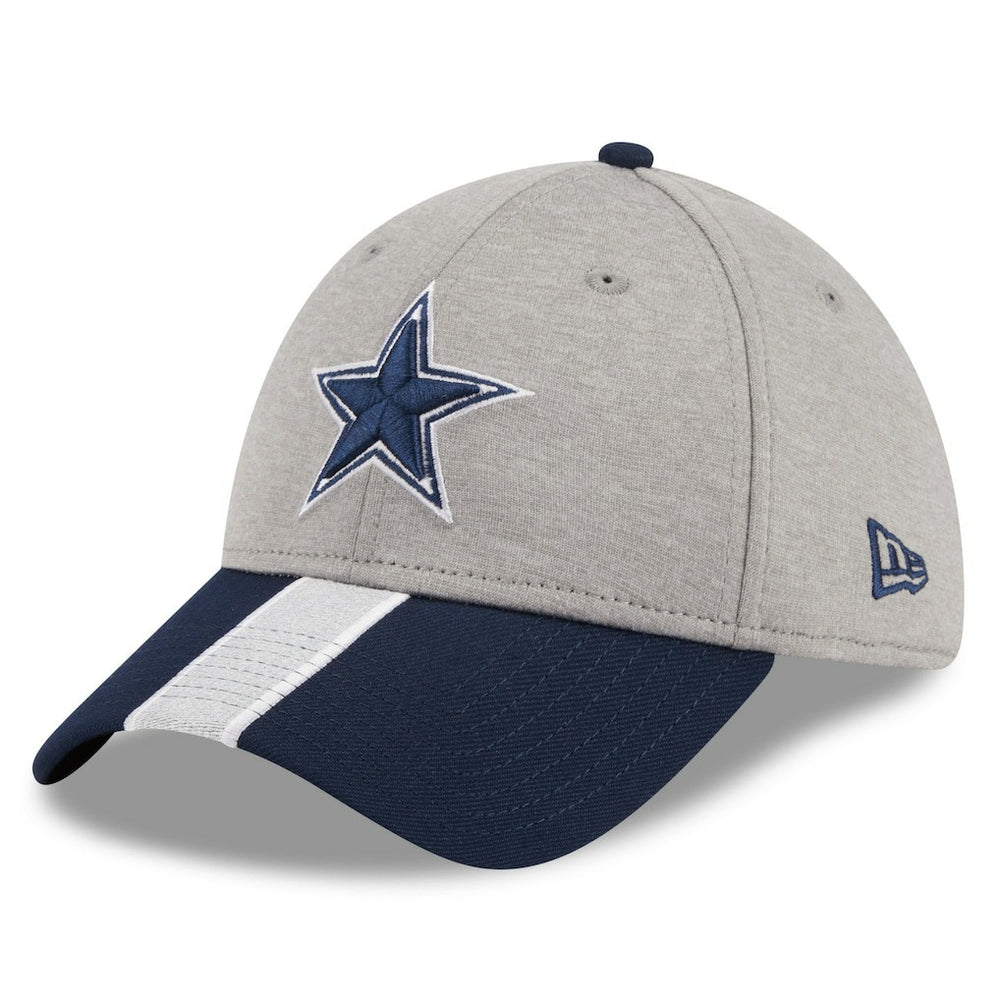 Dallas Cowboys New Era Stripe 39THIRTY Flex Hat - Heather Silver Hats