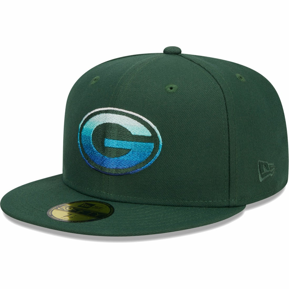 Green Bay Packers New Era Gradient 59FIFTY Fitted Hat - Green Hats