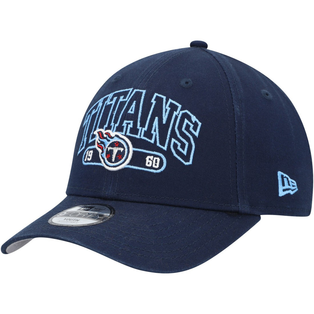 Tennessee Titans New Era Youth Outline 9FORTY Adjustable Hat - Navy Hats