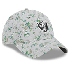 Las Vegas Raiders New Era Girls Youth Bouquet 9TWENTY Adjustable Hat - Gray Hats