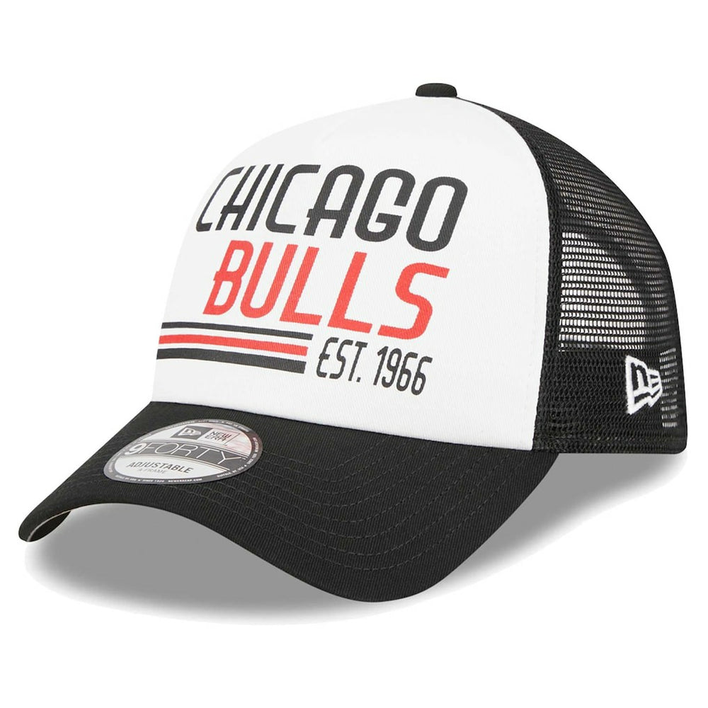 Chicago Bulls Lift Pass Foam Front Trucker 9FORTY Adjustable Hat White - New Era