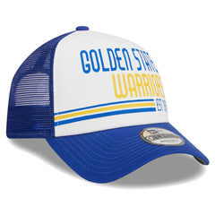 Golden State Warriors Lift Pass Foam Front Trucker 9FORTY Adjustable Hat White - New Era