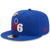 Philadelphia 76ers Chainstitch Logo Pin 59FIFTY Fitted Hat Royal - New Era