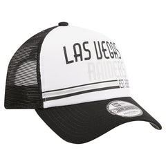 Las Vegas Raiders New Era Stacked A-Frame Trucker 9FORTY Adjustable Hat - White/Black Hats