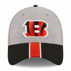 Cincinnati Bengals New Era Striped 39THIRTY Flex Hat - Heather Gray/Black Hats
