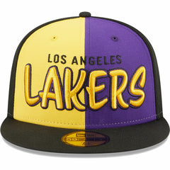 Los Angeles Lakers Pop Front 59FIFTY Fitted Hat Black/Gold - New Era