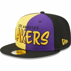 Los Angeles Lakers Pop Front 59FIFTY Fitted Hat Black/Gold - New Era